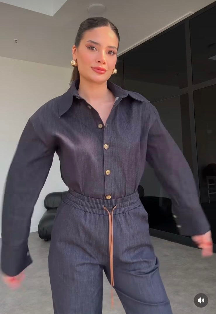 طقم جينز مغيط