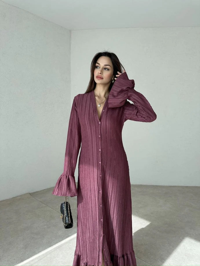 فستان بازرار خمري