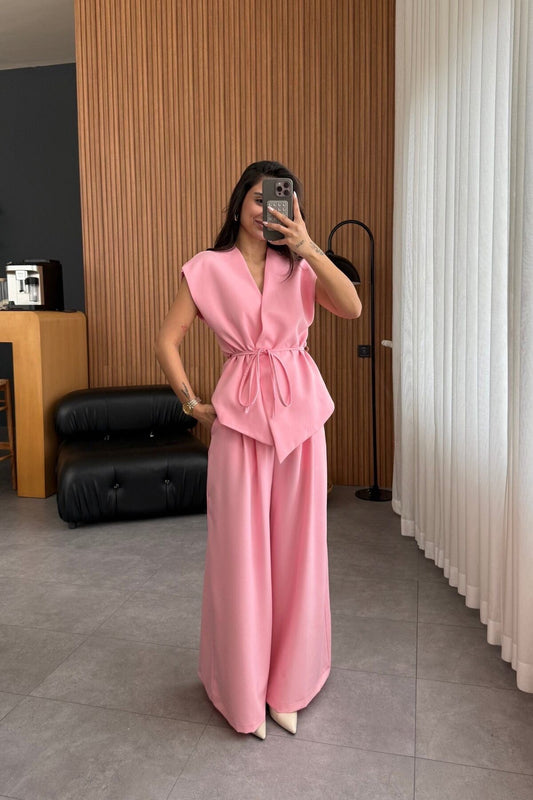 طقم كيمونو زهري