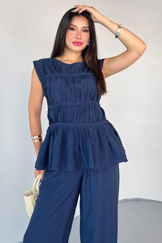 طقم صيفي كحلي