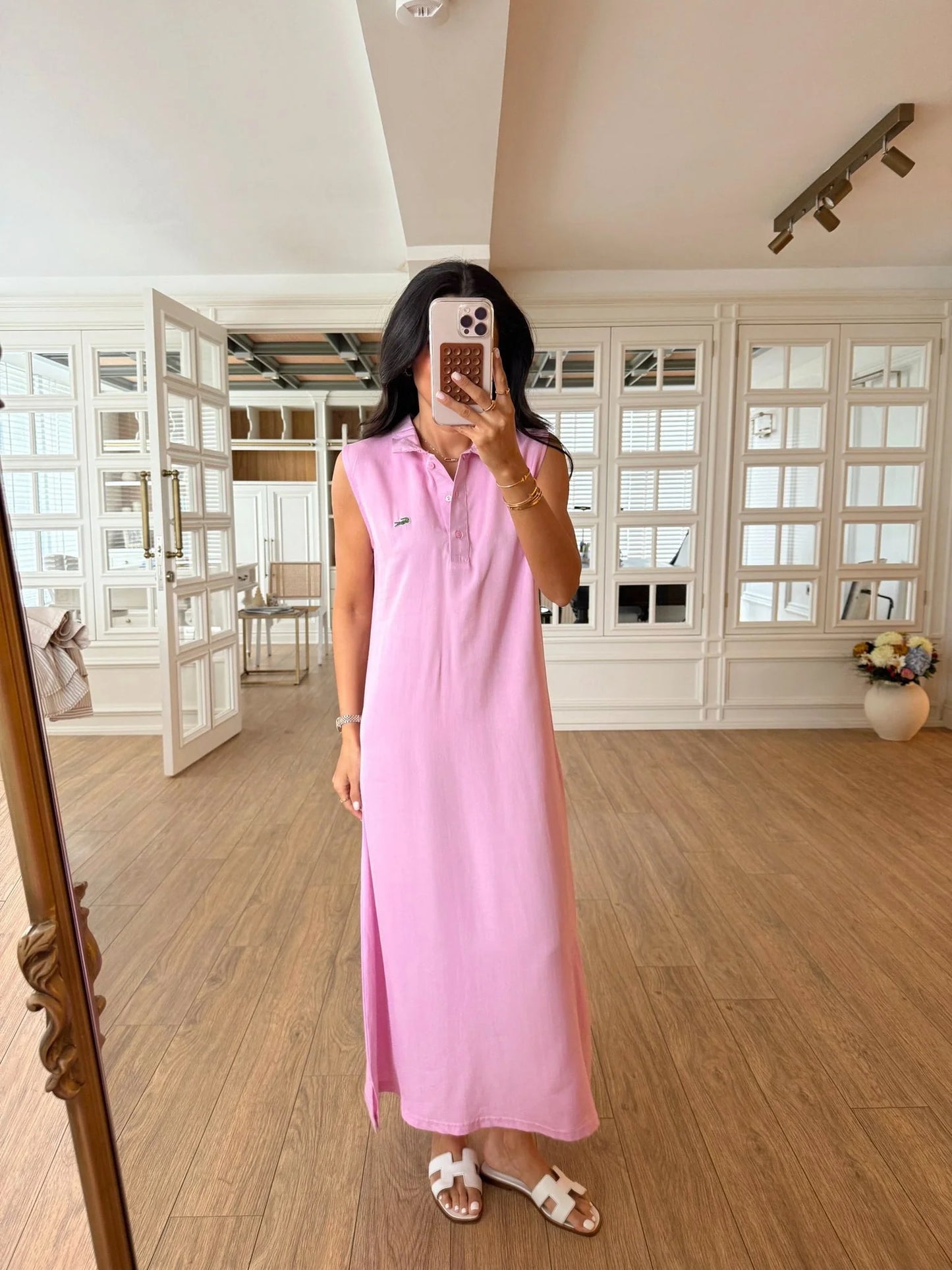 فستان لاكوست زهري