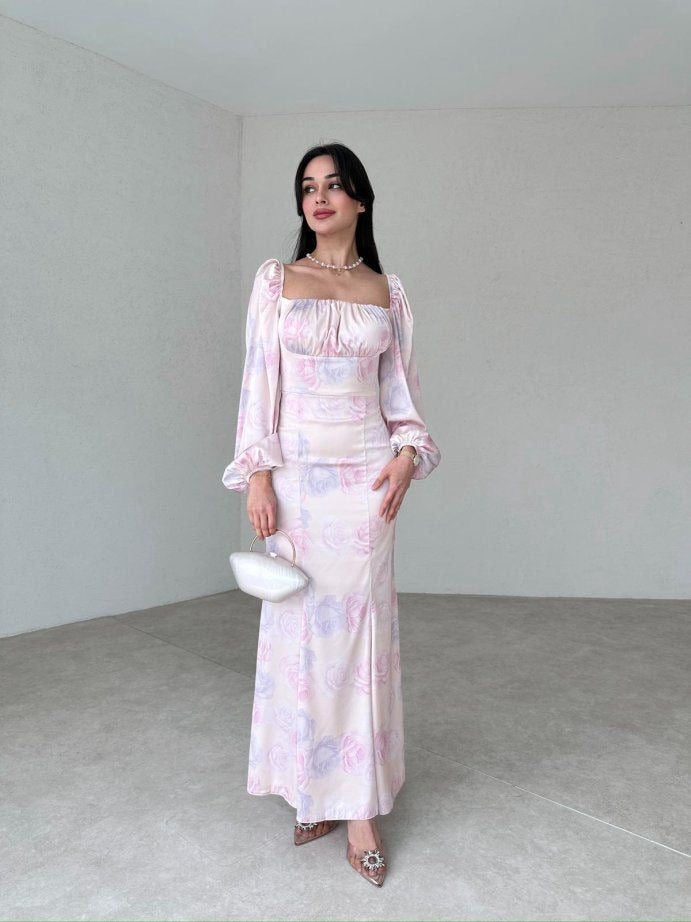 فستان زهري مورد ستان