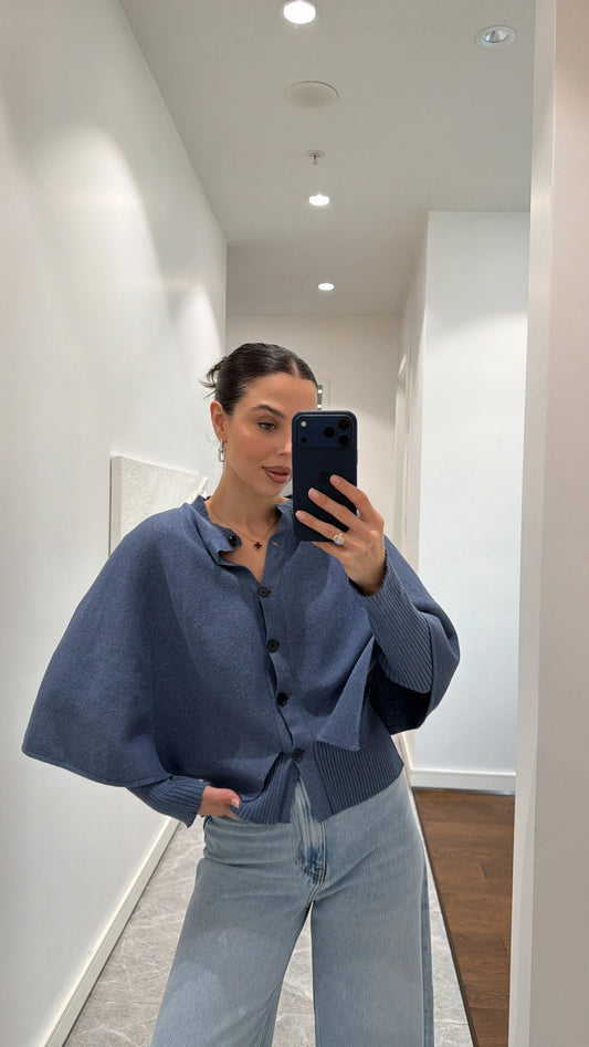 جرزة ازرق غامق بأزرار