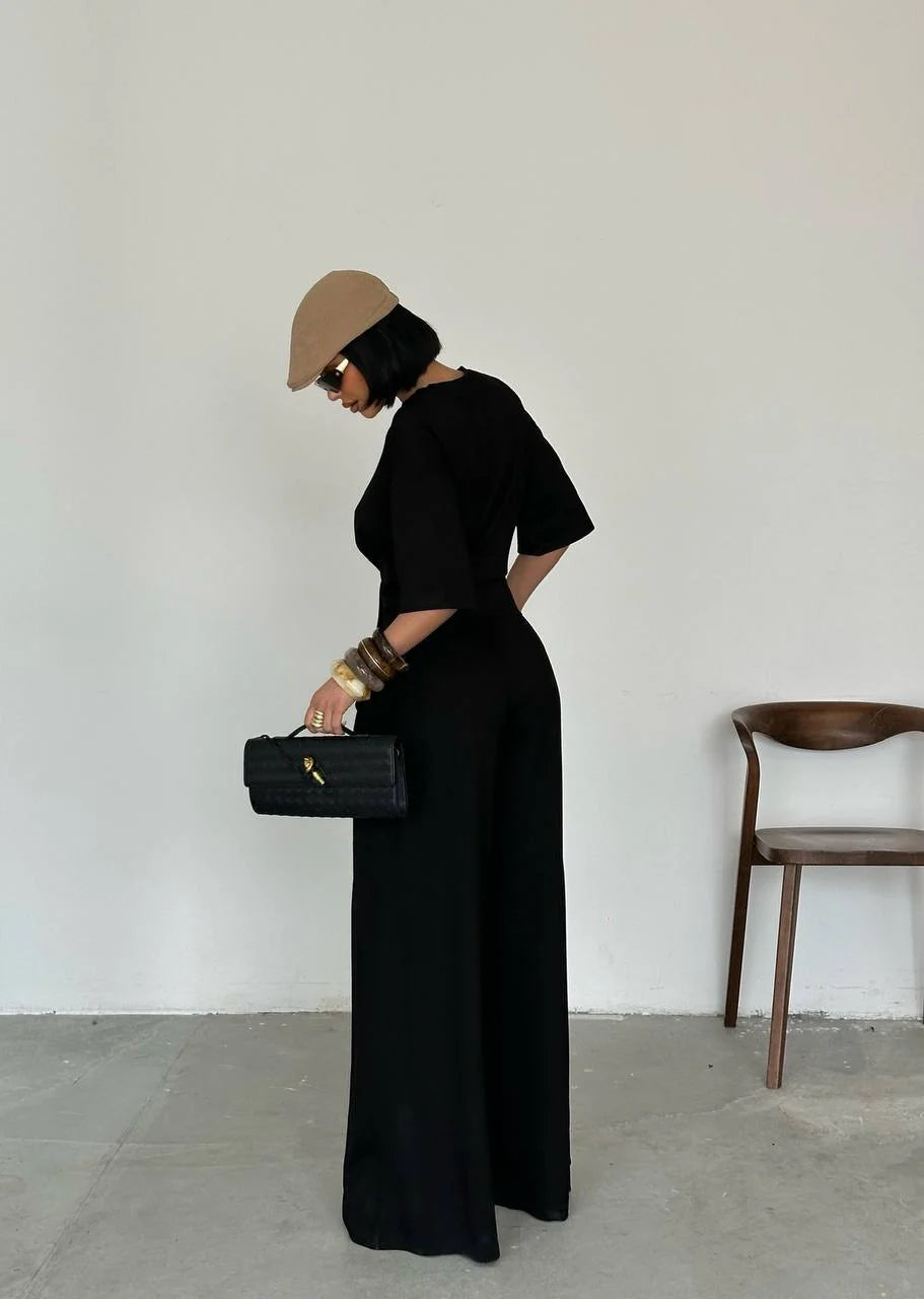 طقم ربط اسود