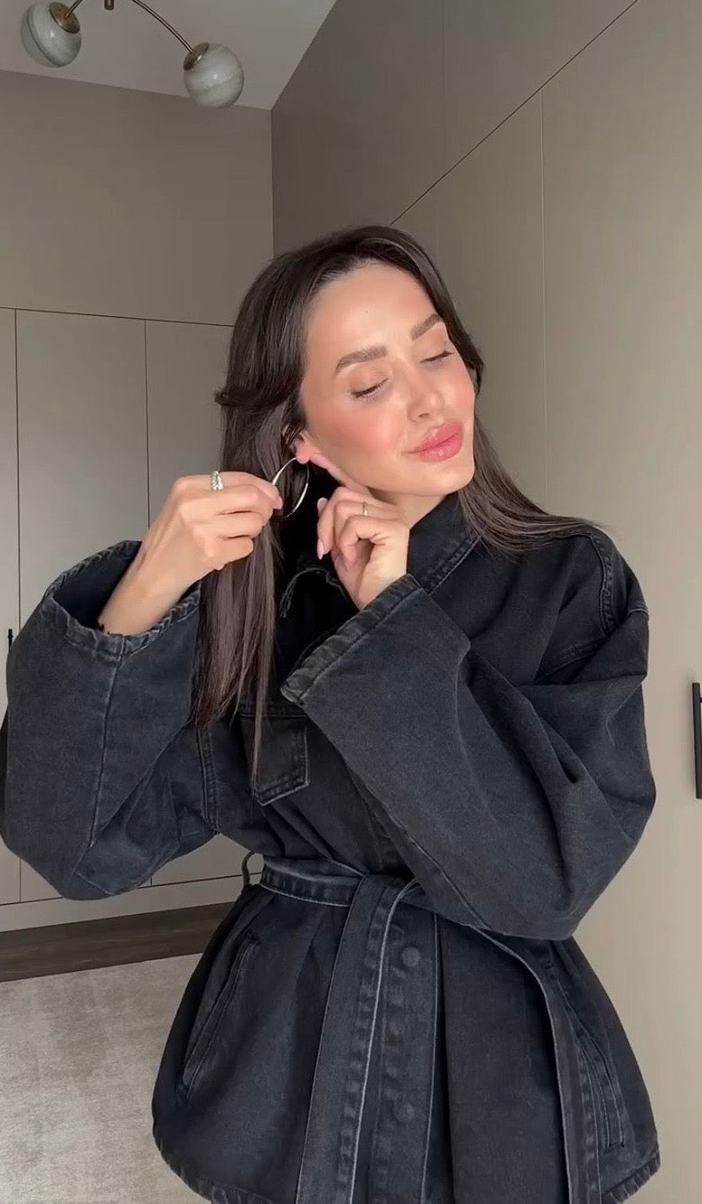 طقم جينز اسود