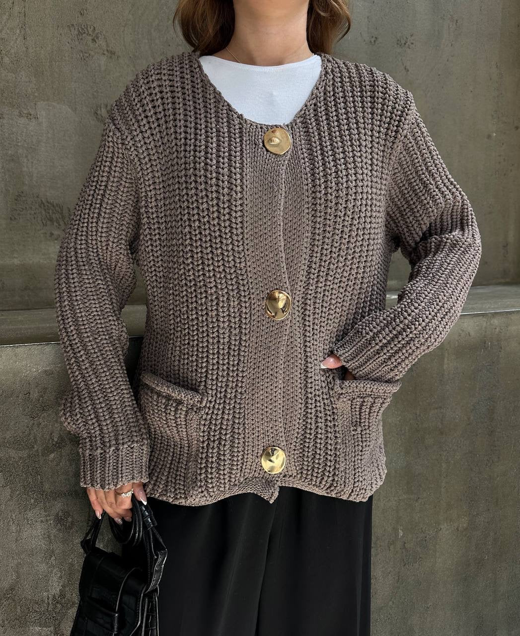 جرزة بيج غامق بازرار ذهيبة