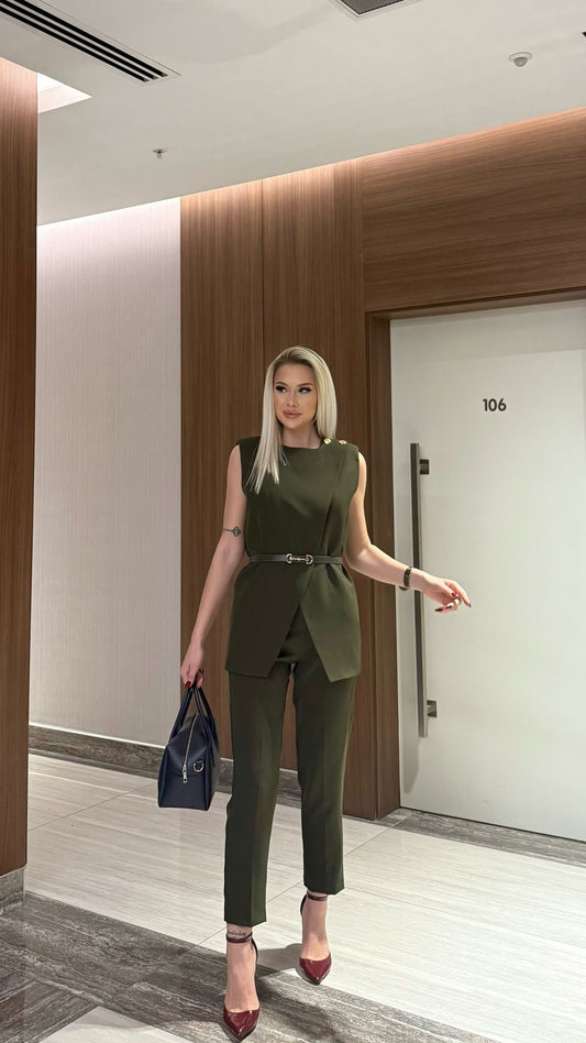 طقم رسمي زيتي