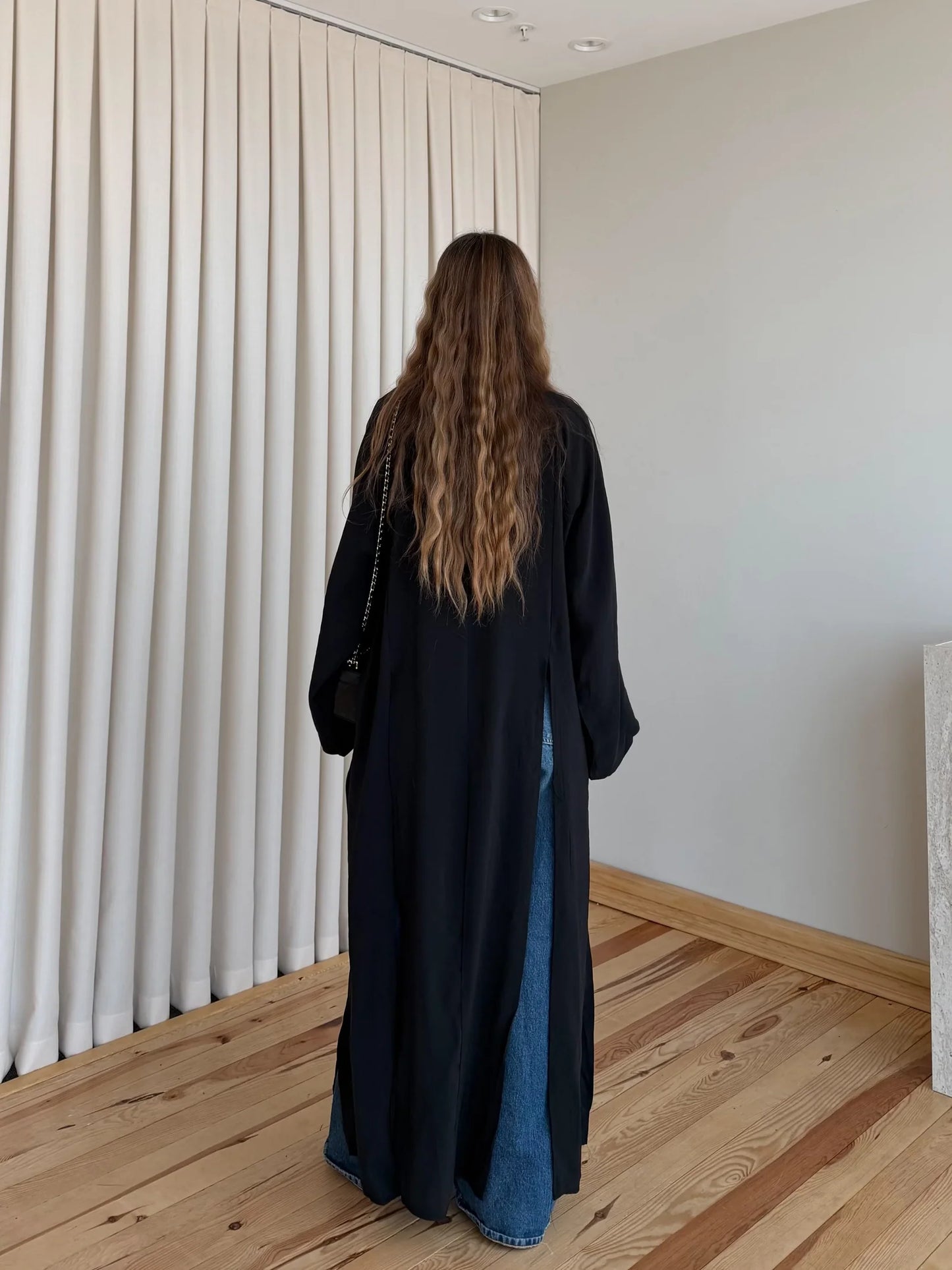 بلوزة طويلة اسود