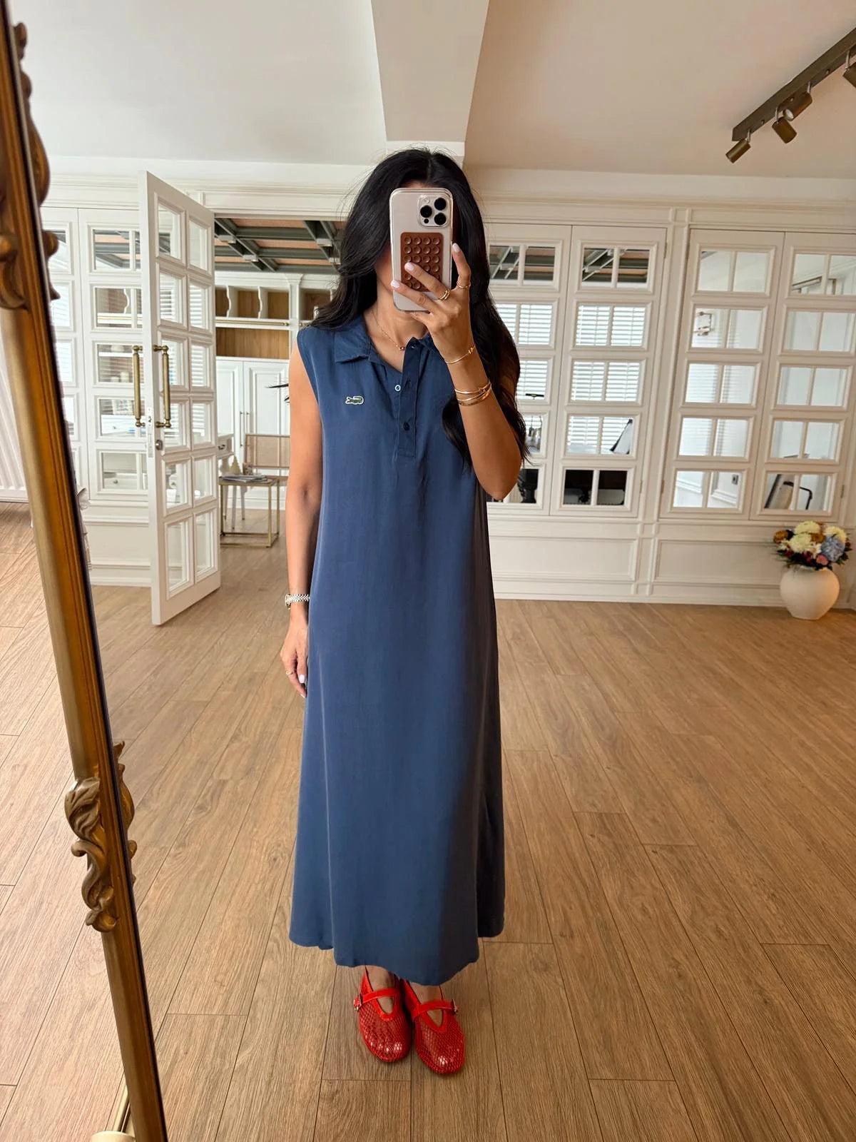 فستان لاكوست كحلي