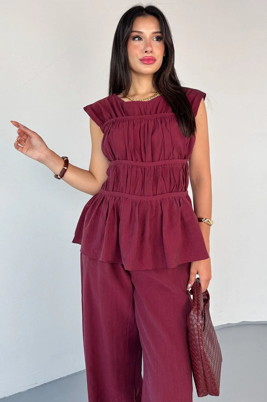 طقم صيفي خمري