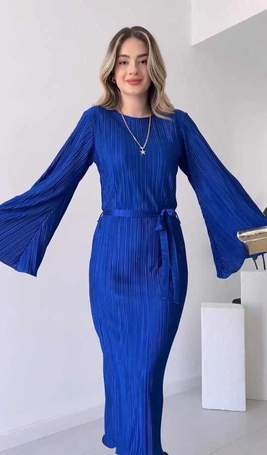 فستان بوليستر ازرق