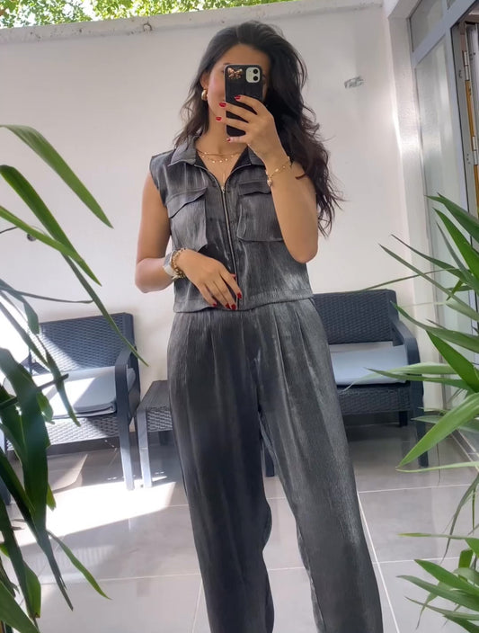 طقم فيست مجيب رمادي