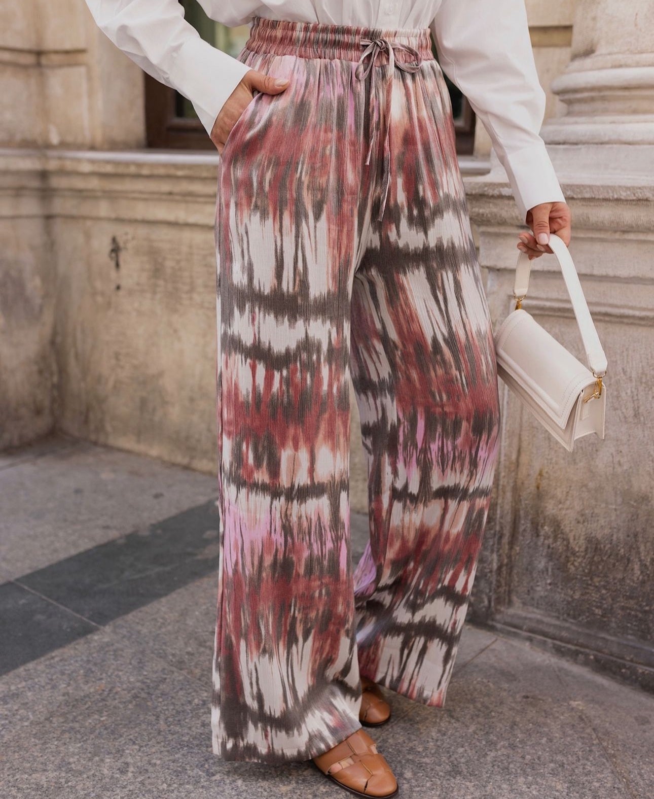 بنطلون خفيف زهري