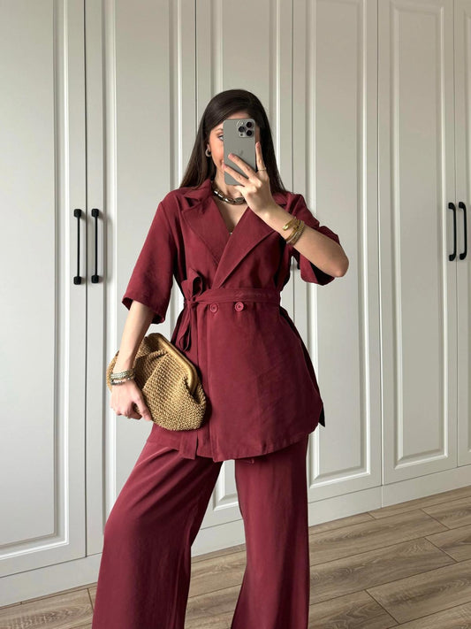 طقم كيمونو خمري