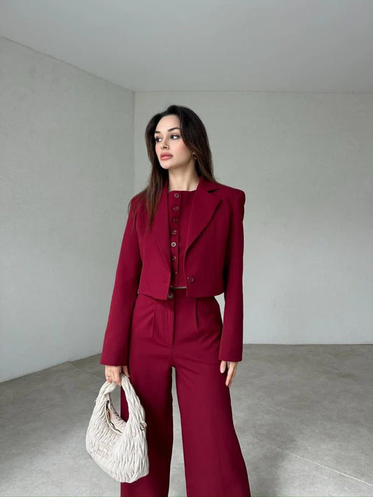 طقم ٣ قطع خمري