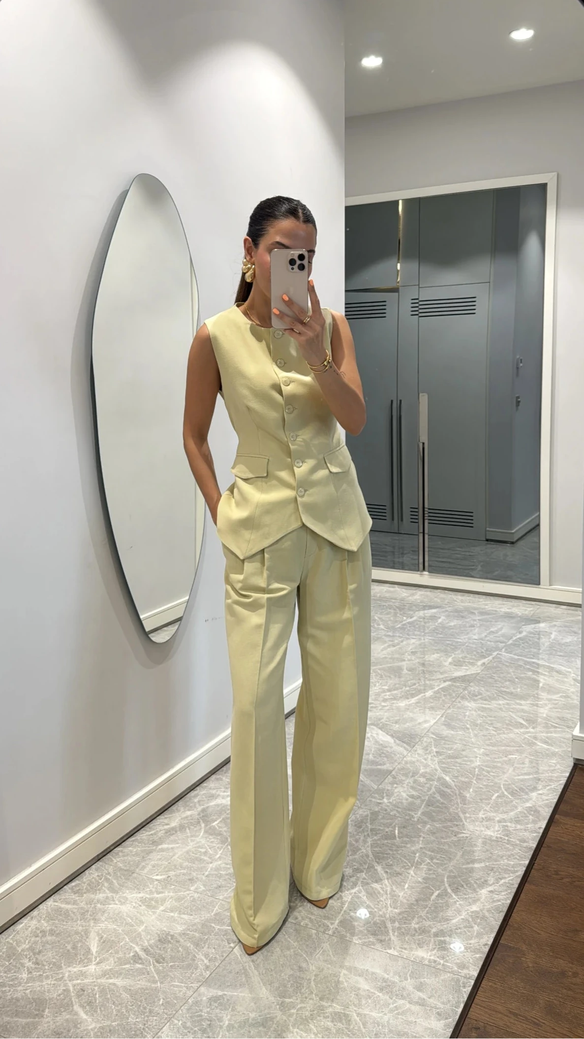 طقم رسمي فيست مع بنطلون ليموني