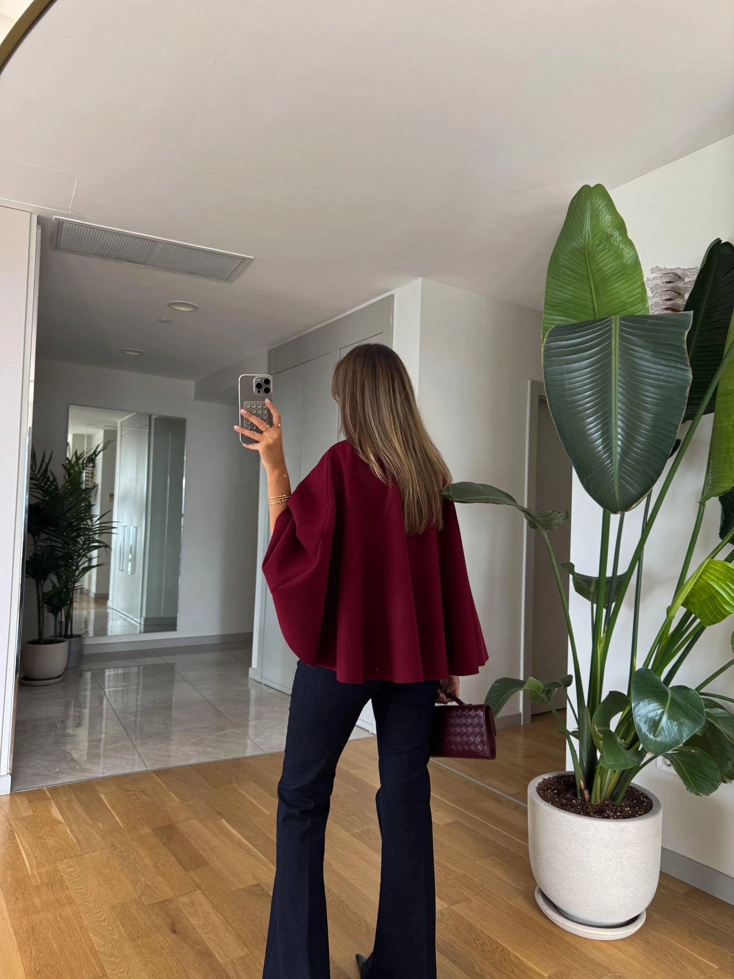 جكيت خمري بحزام