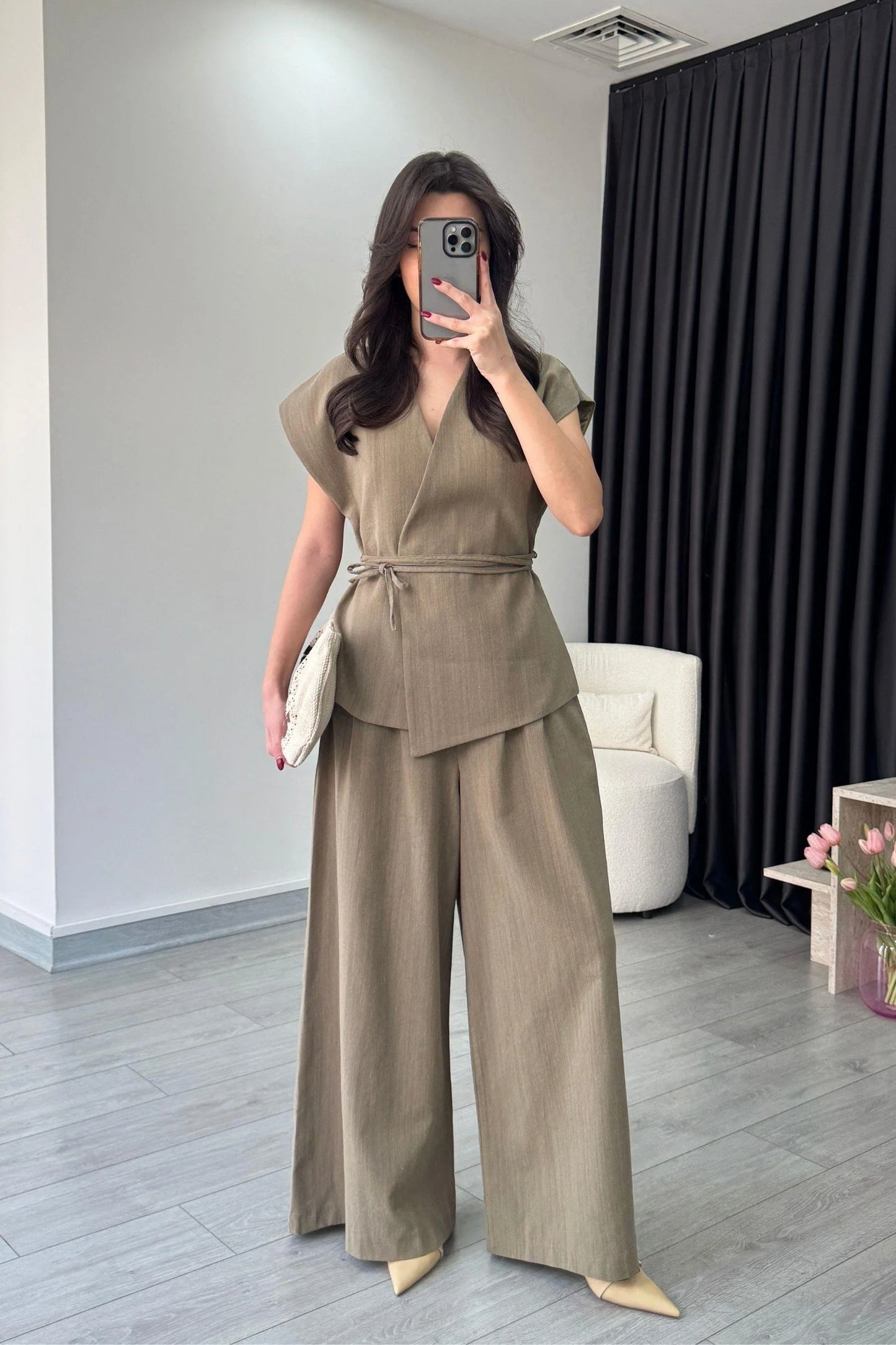 طقم كيمونو اخضر